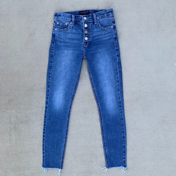 Lucky Brand High Rise Skinny Bridgette Button Fly Jeans Sz 0 - Picture 1 of 15